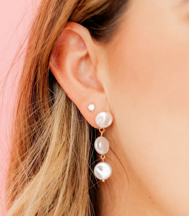 3 Pearl Libby Earrings - Image 2