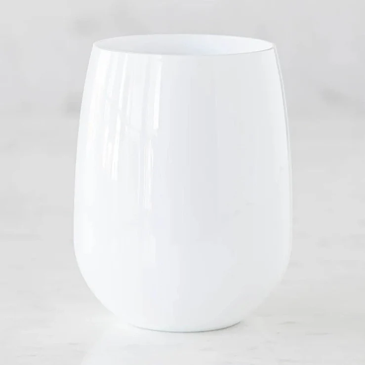 Acrylic Stemless Wine - White