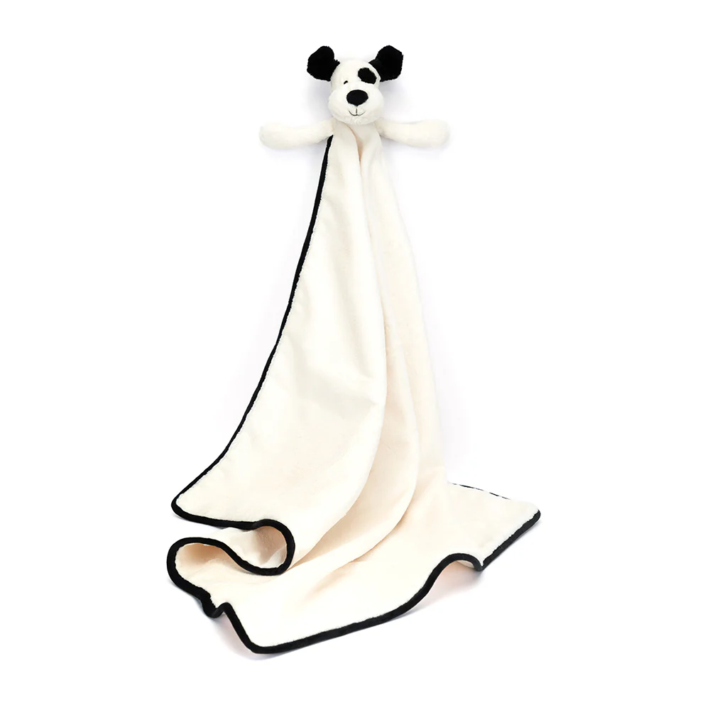 Bashful Black & Cream Puppy Blankie - Image 2