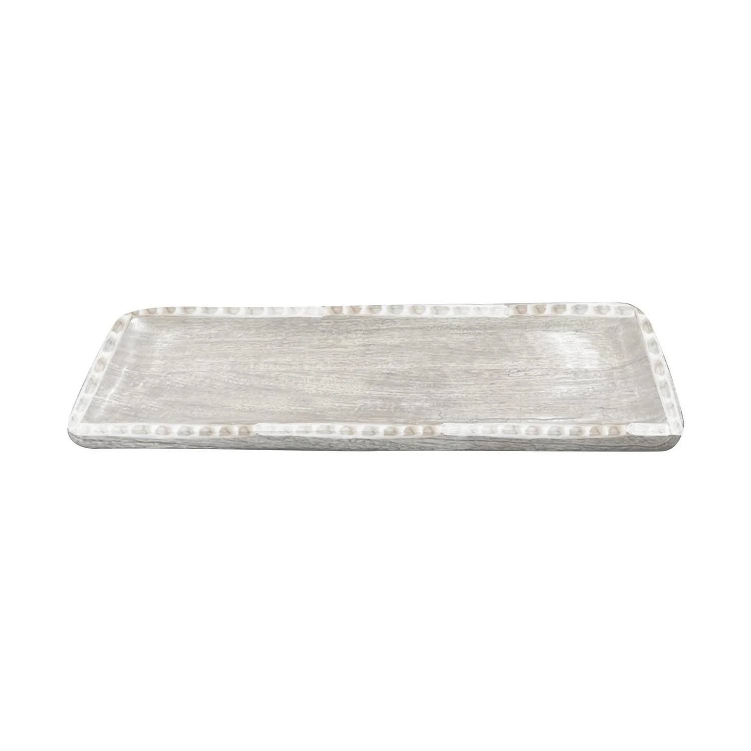 Beaded Edge Tray Natural