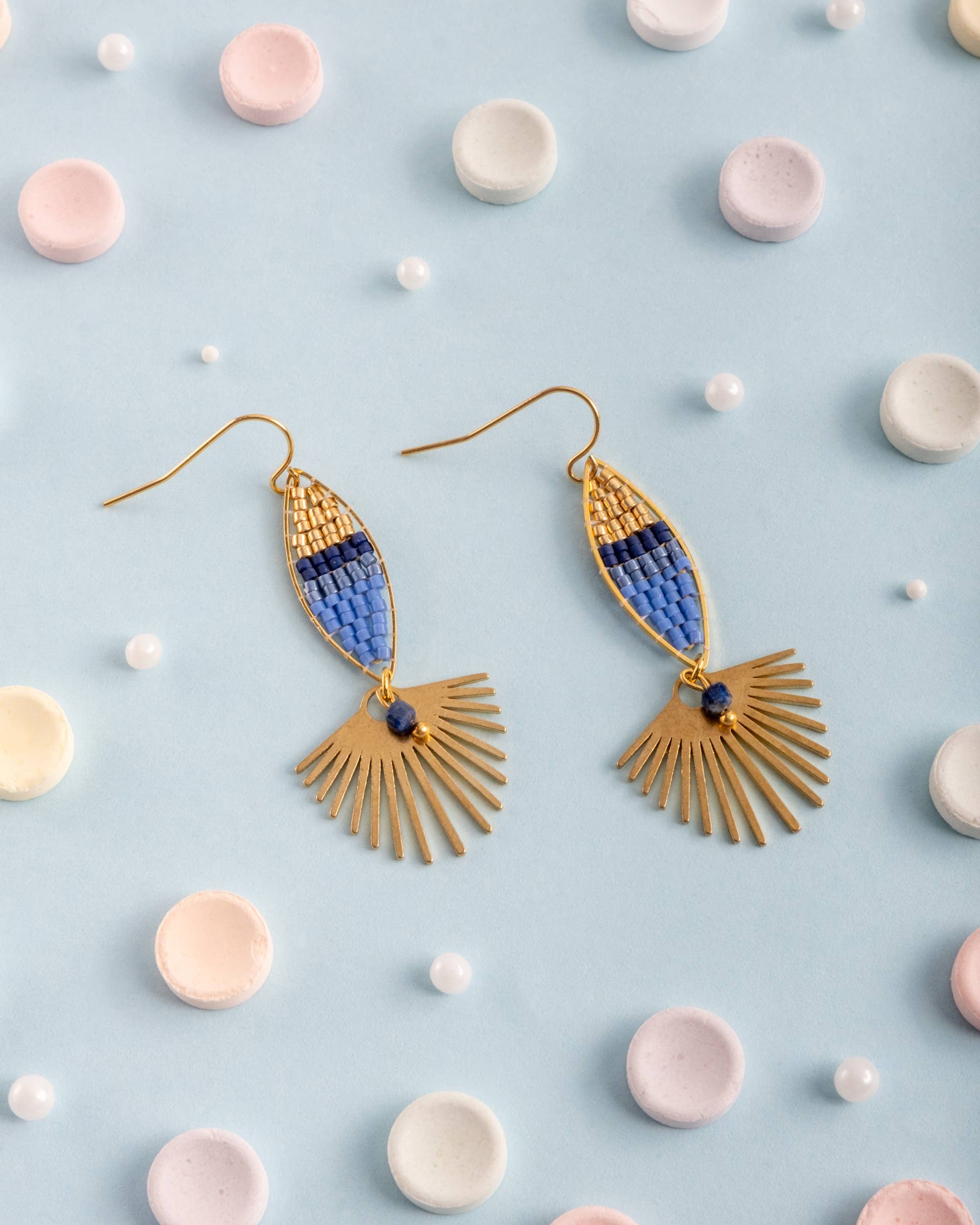 Blue - Cotton Candy Dangle Earrings - Image 2