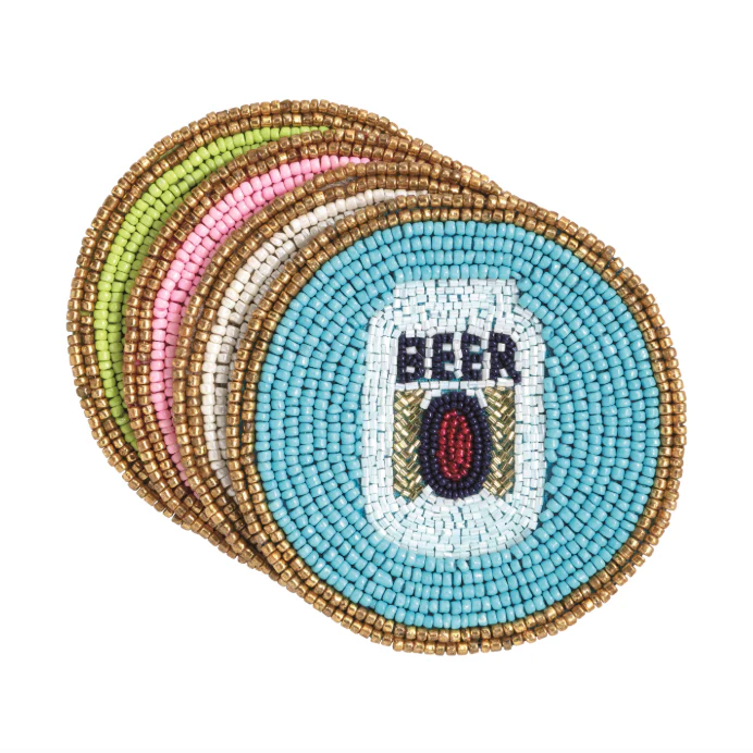 Beer Beaded Coaster Set
