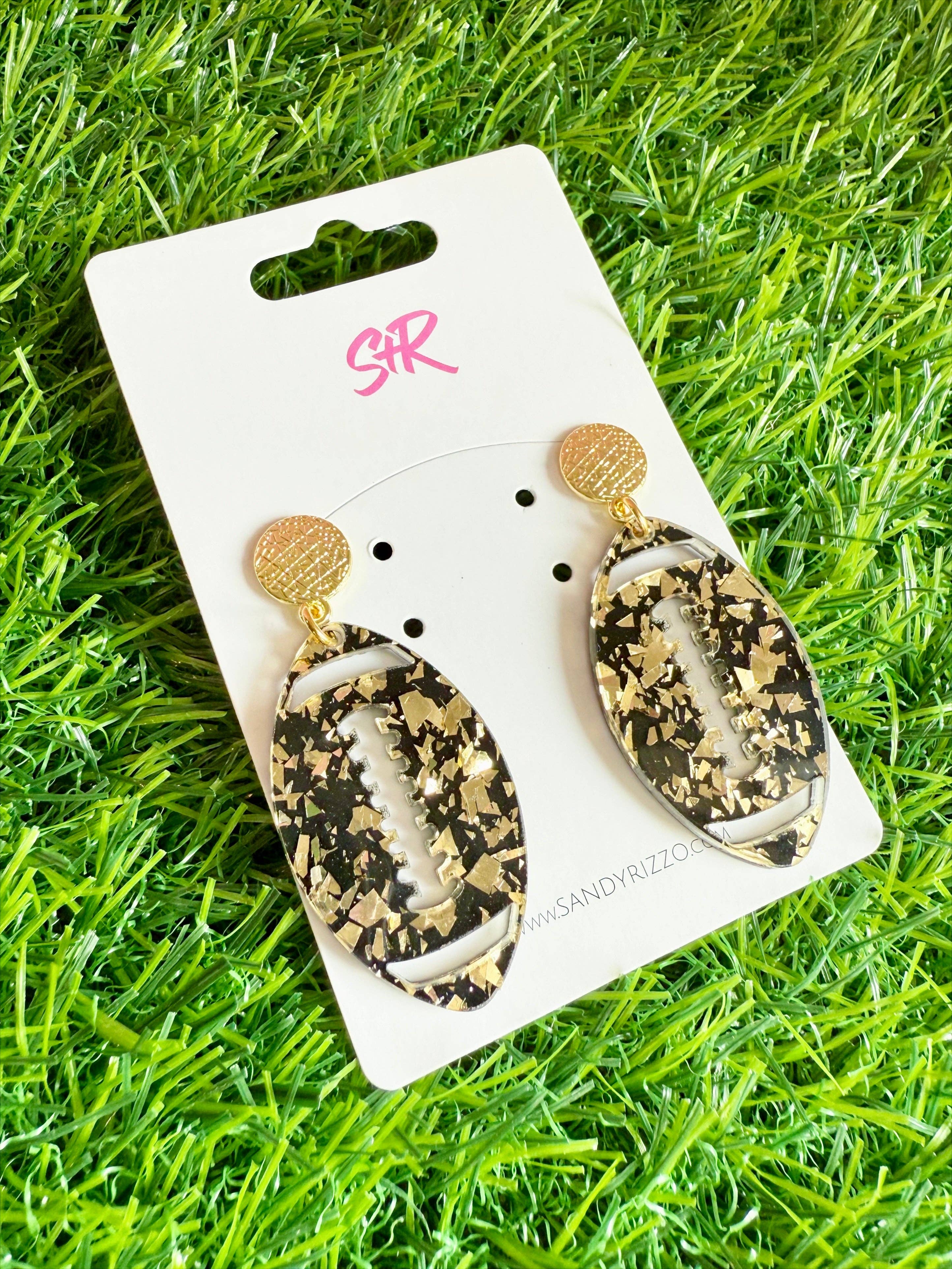 Black and Gold Confetti Football - Image 2