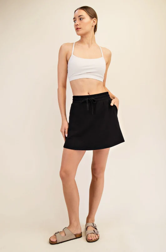 Black Modal Skort - Image 3