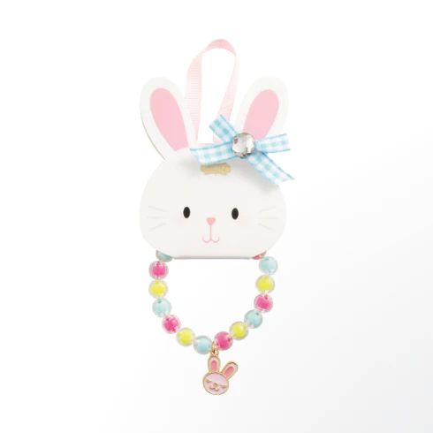 Blue Bunny Charm Bracelet & Ring Set