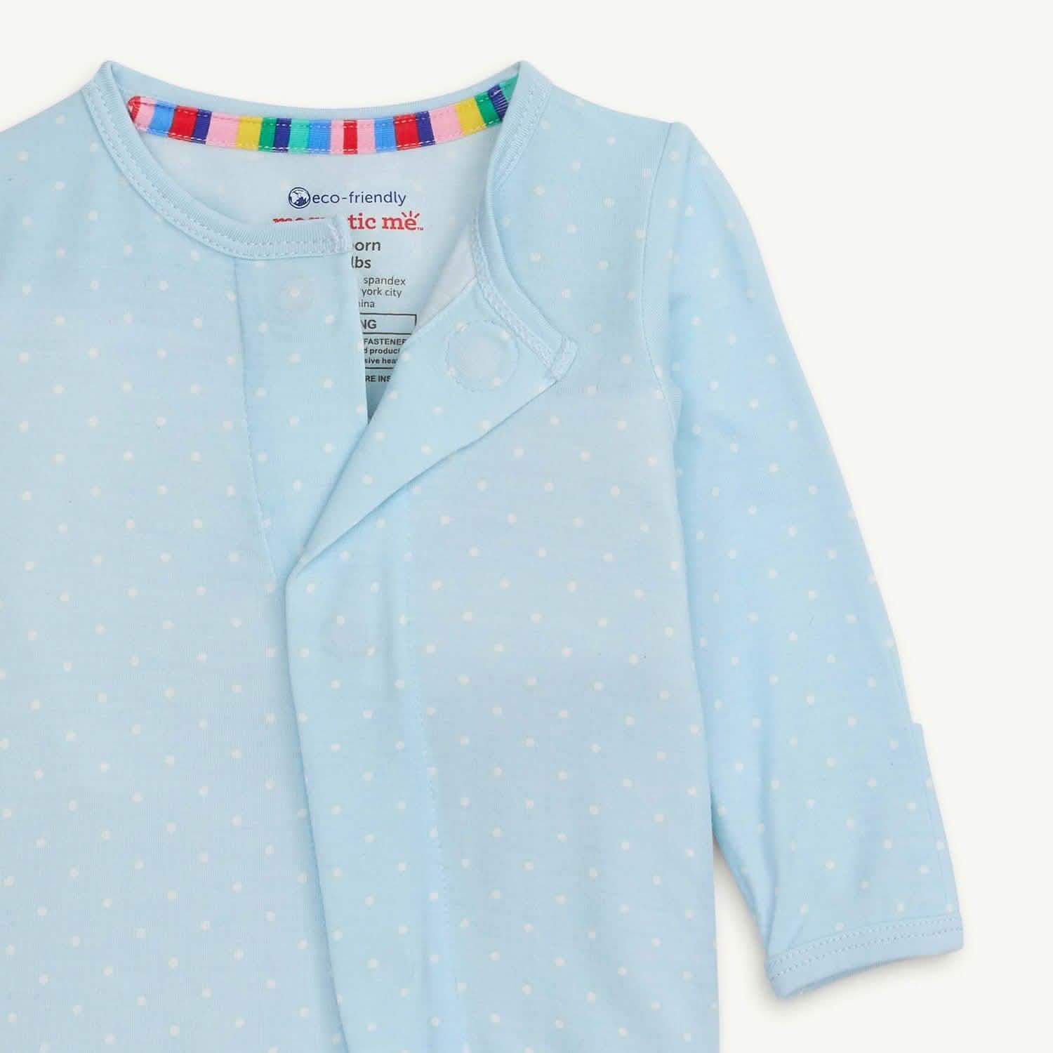 Blue Pin Dot Footie - Image 2