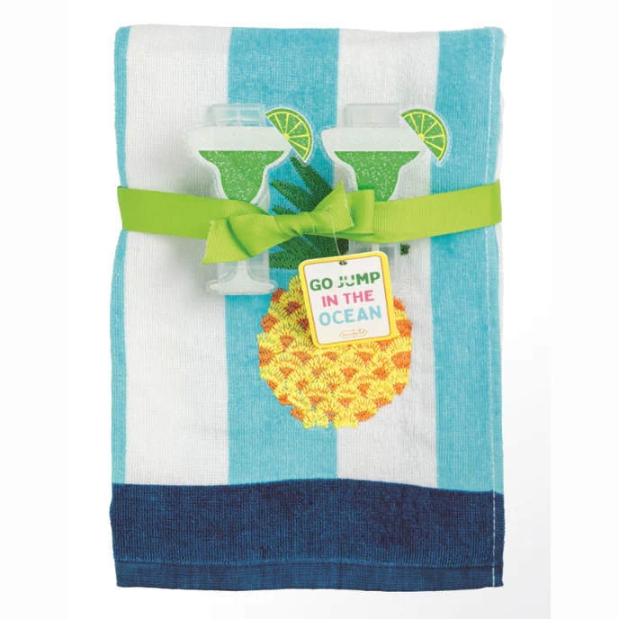 Blue Terry Cloth Towel Set