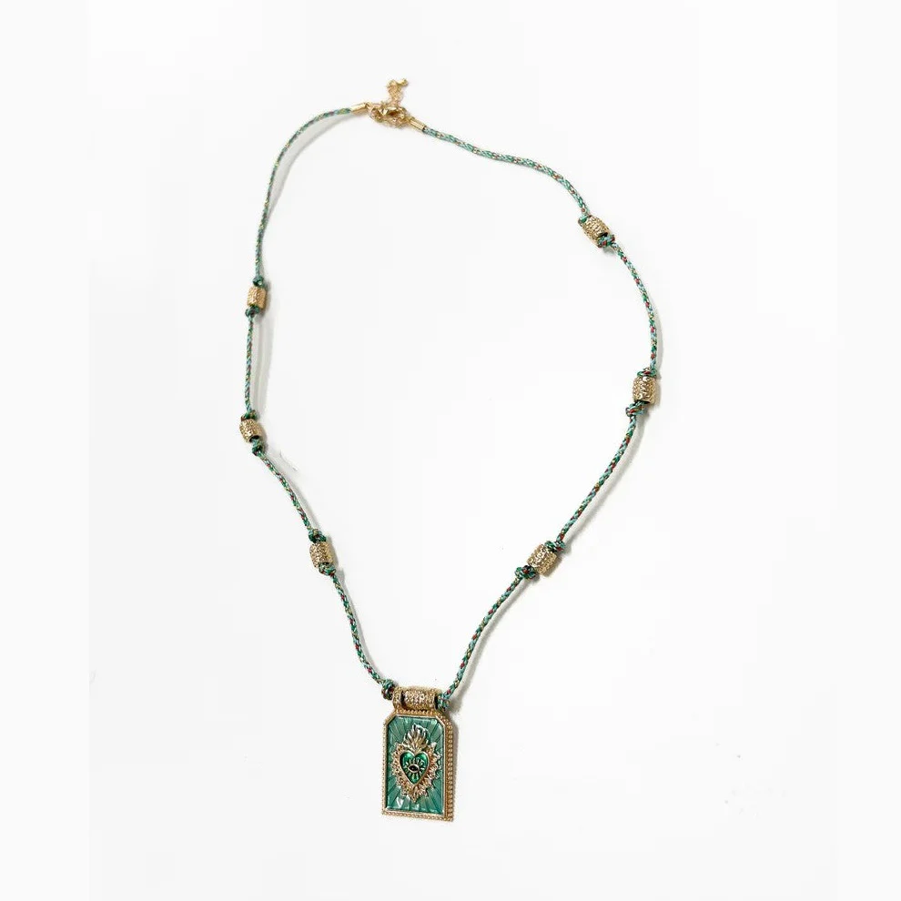 BOHO Amor Necklace - Aqua