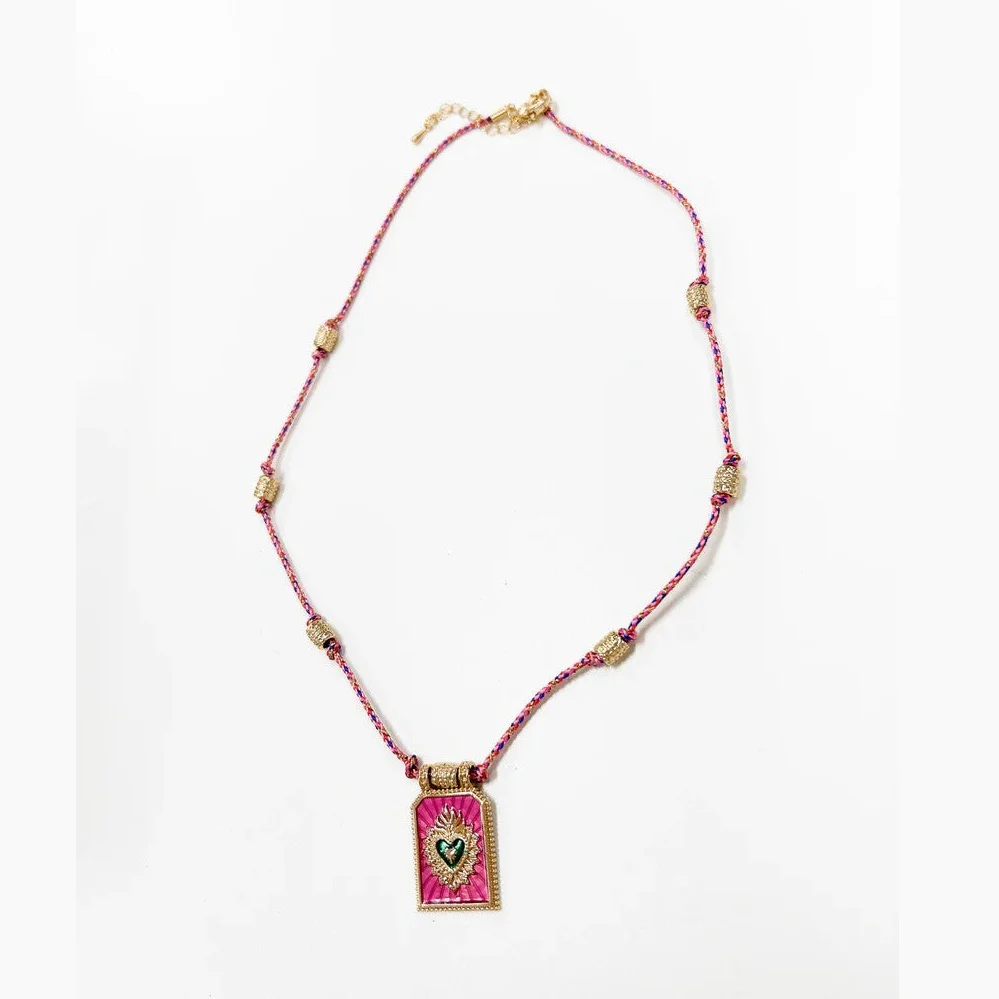 BOHO Amor Necklace - Pink