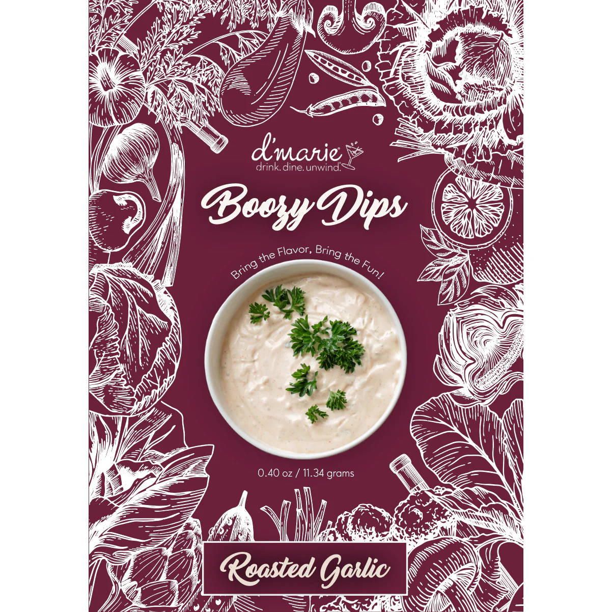 Boozy Roasted Garlic Dip