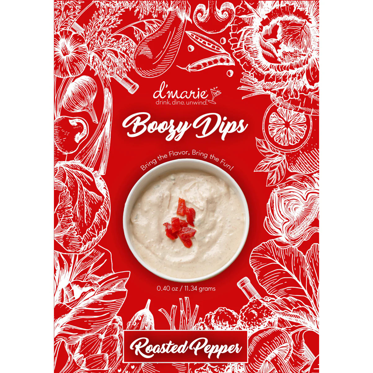 Boozy Roasted Pepper Dip