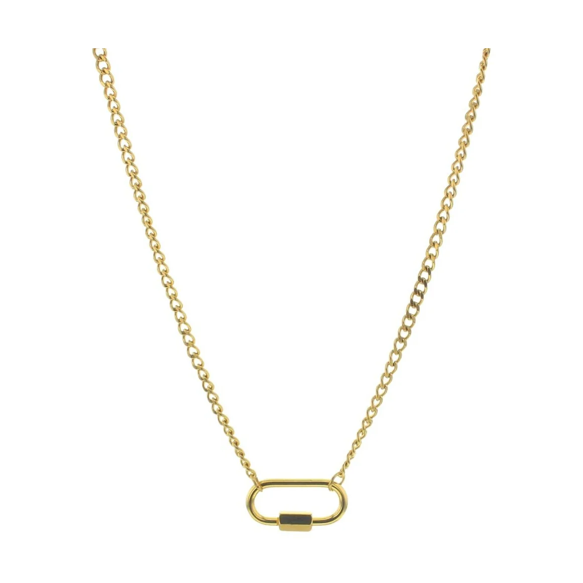 Carabiner Charm Chain Necklace