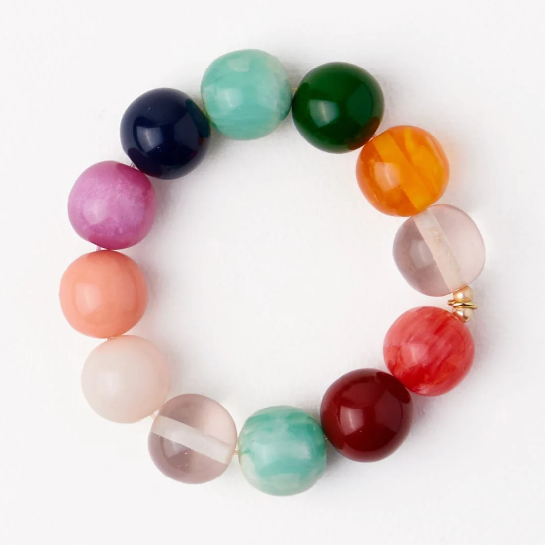 Cece Large Resin Bead Bracelet Multi