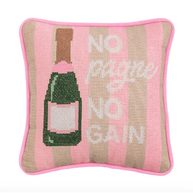 Champagne Mini Needlepoint Pillows