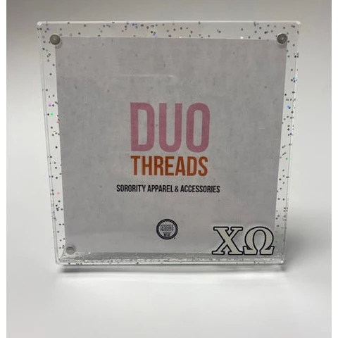 Chi Omega Glitter Frame (FINAL SALE)