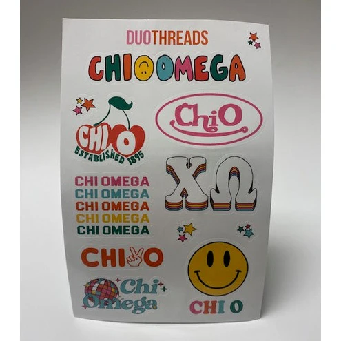 Chi Omega Sticker Sheet (FINAL SALE)