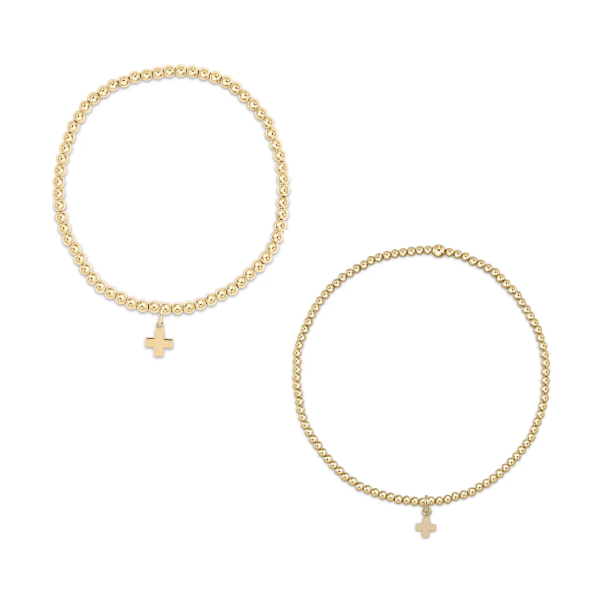 Gold Bracelet Sm Cross Charm