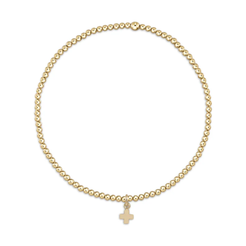 Gold Bracelet Sm Cross Charm - Image 2