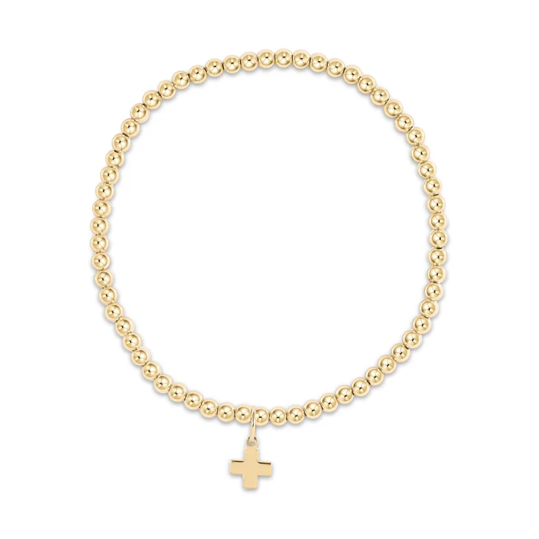Gold Bracelet Sm Cross Charm - Image 3