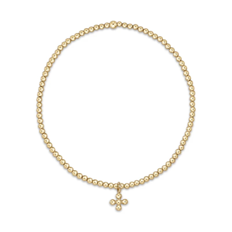 Gold Bead w/ Bead Cross Charm - Image 3