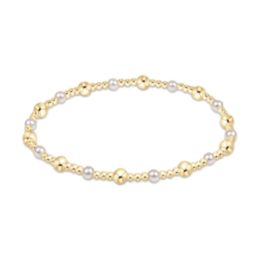 Sincerity Gold & Pearl 4mm Bracelet