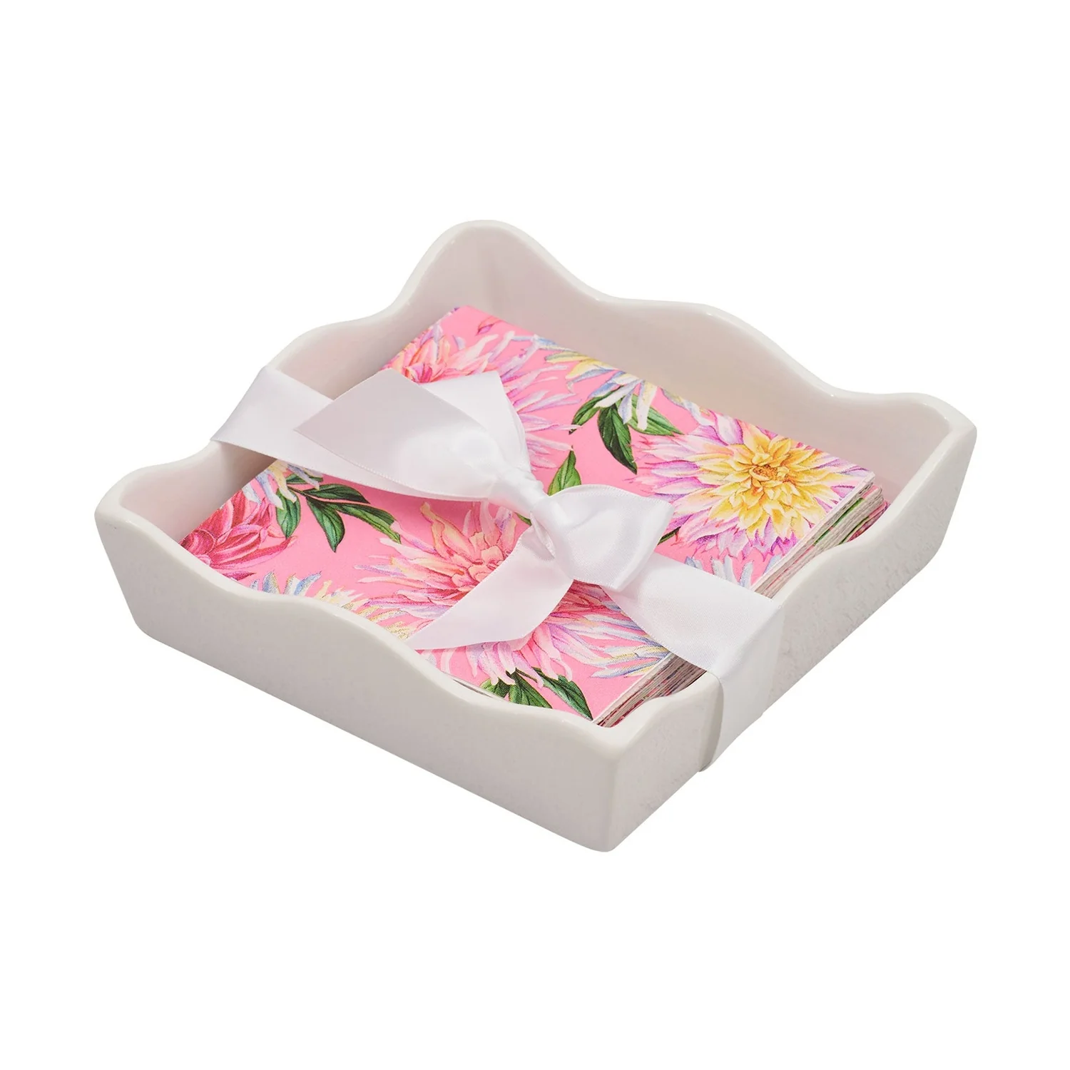 Cocktail Napkin Tray Set - Dahlia