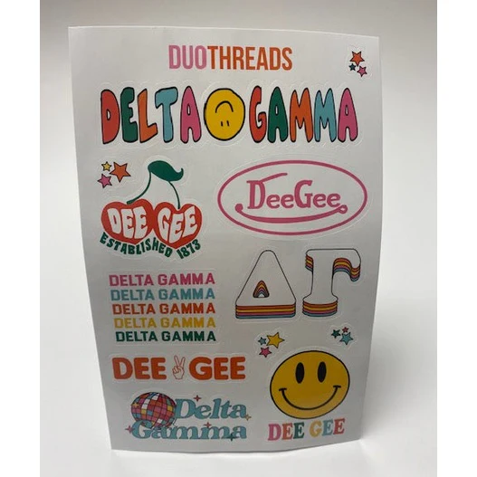 Delta Gamma Sticker Sheet (FINAL SALE)