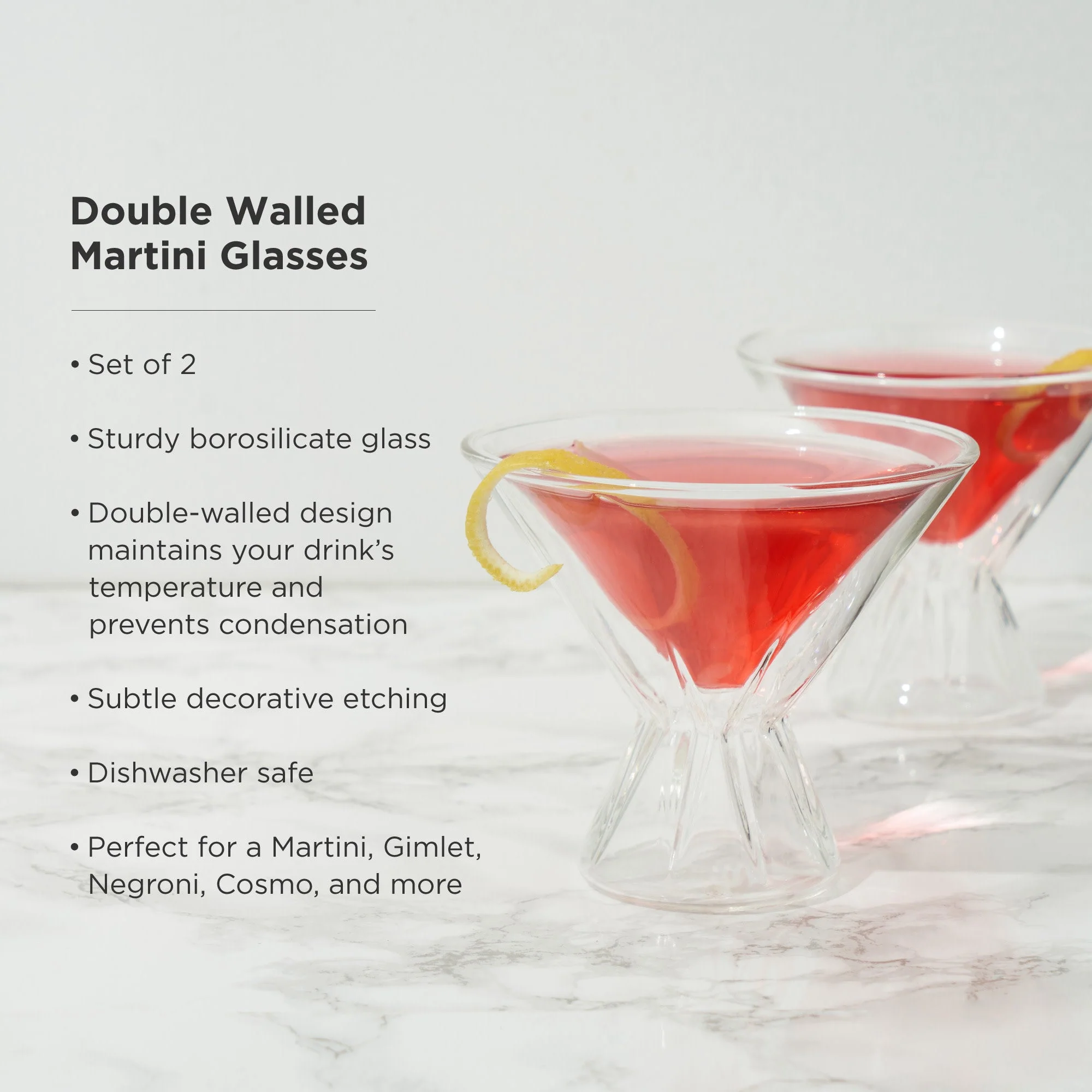 Double Walled Martini Set - Image 2
