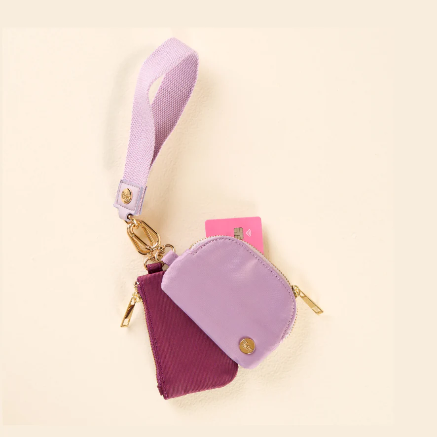 Duo Pouch Wristlet- Lilac