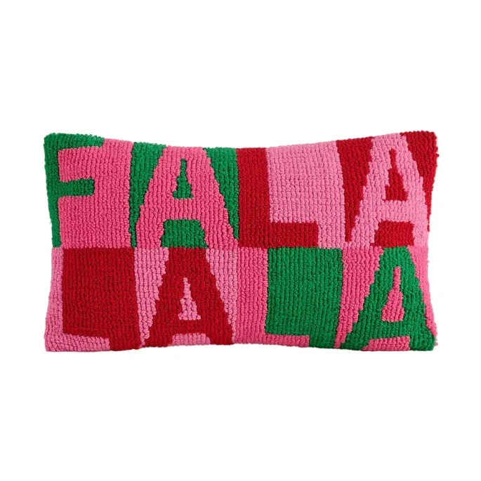 "FA LA LA" Tufted Pillow