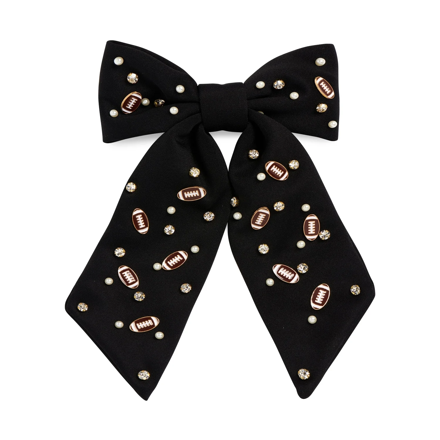 Game Day Bow Clip- Black