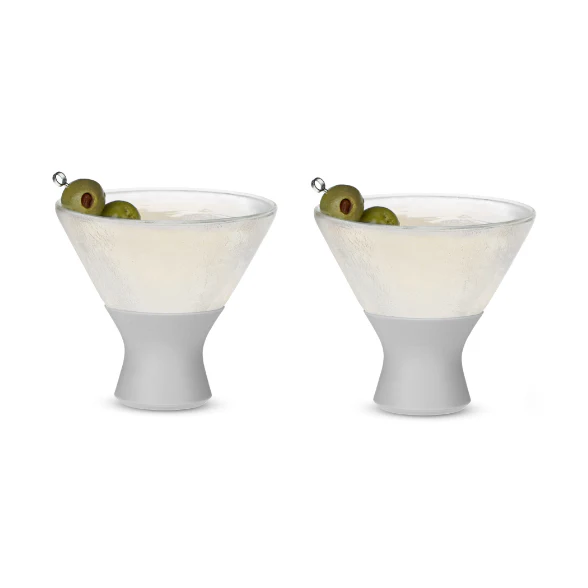 Glass Freeze Martini Glass Set - Gray