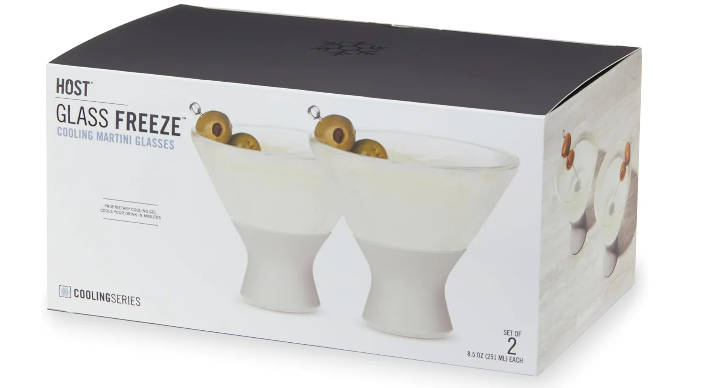 Glass Freeze Martini Glass Set - Gray - Image 2