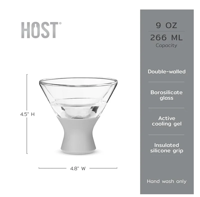 Glass Freeze Martini Glass Set - Gray - Image 3