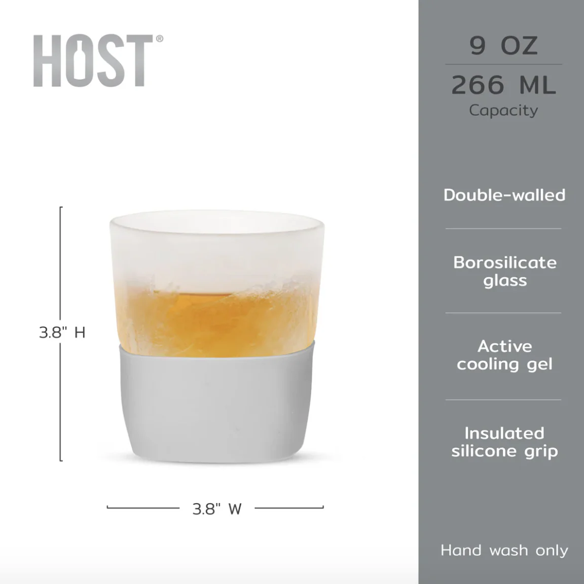 Glass Freeze Whiskey Glass Set - Gray - Image 3