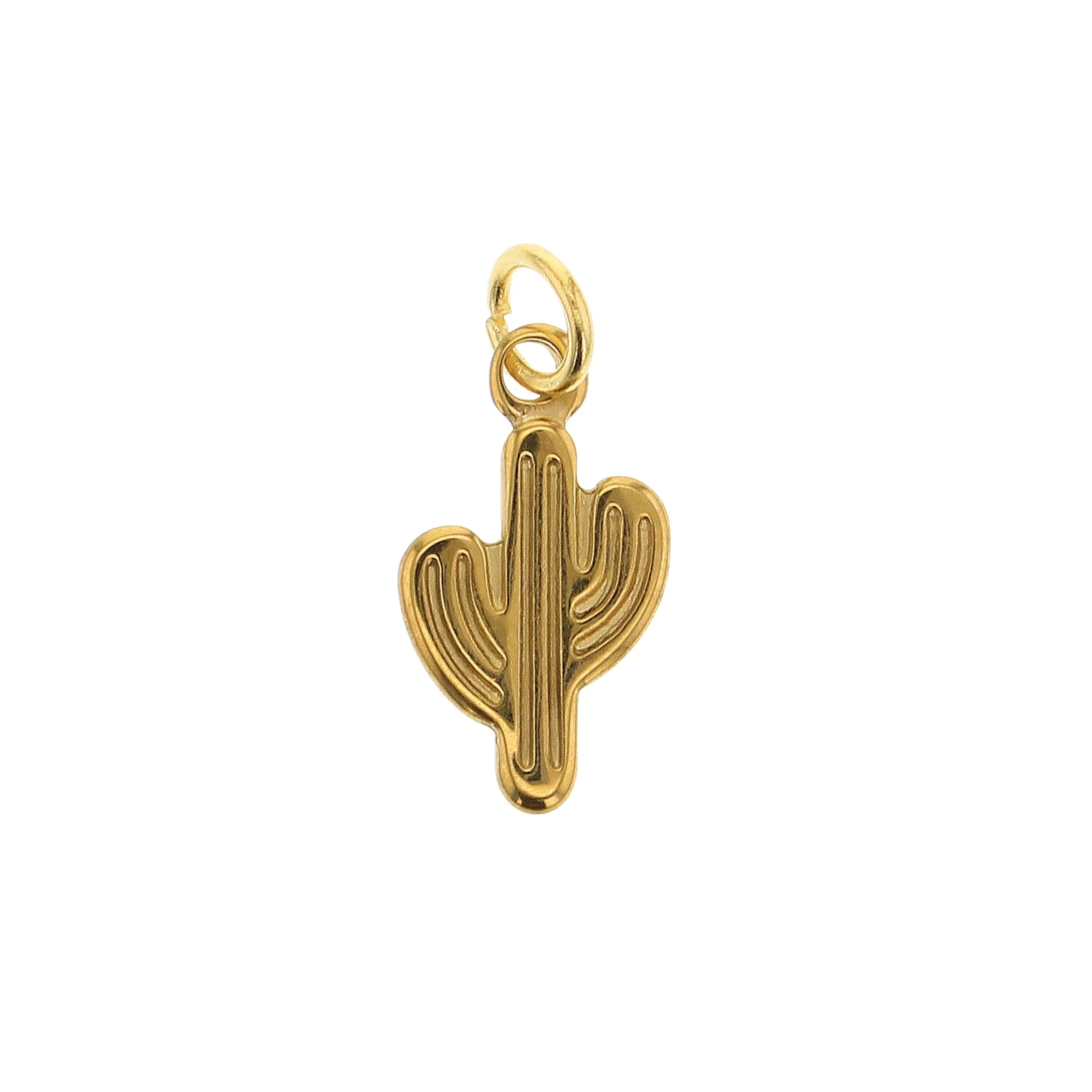 Gold Cactus Charm