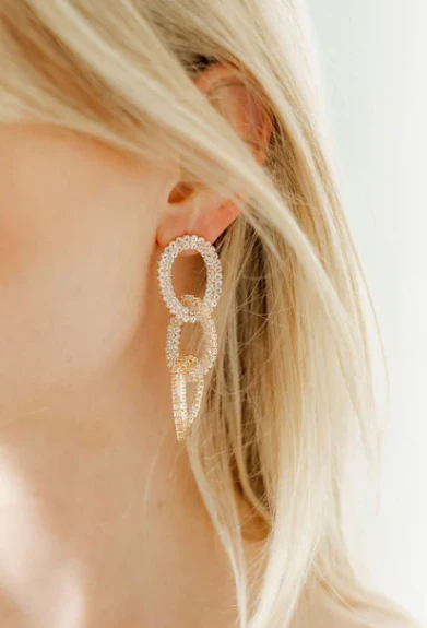 Gold Courtney Earrings - Image 2