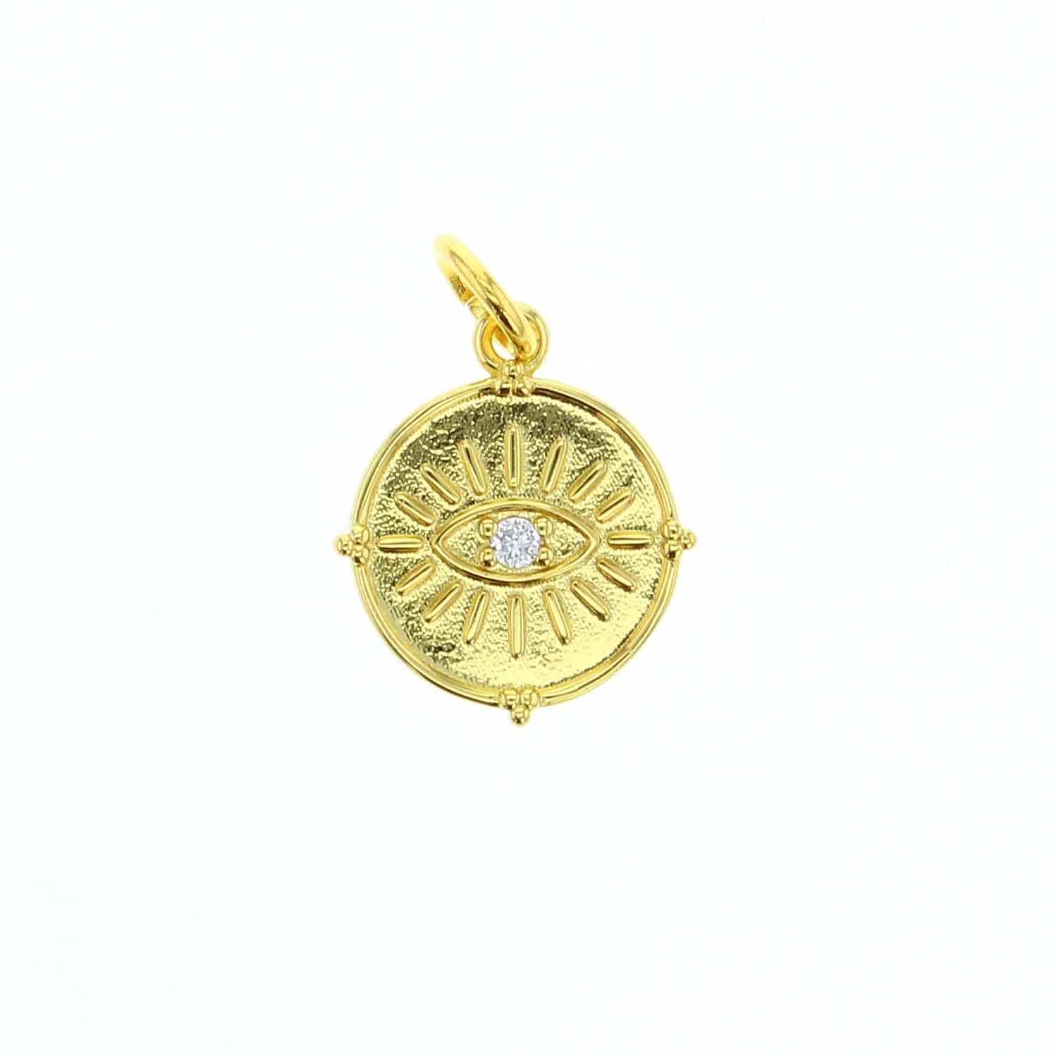 Gold Eye Medallion Charm