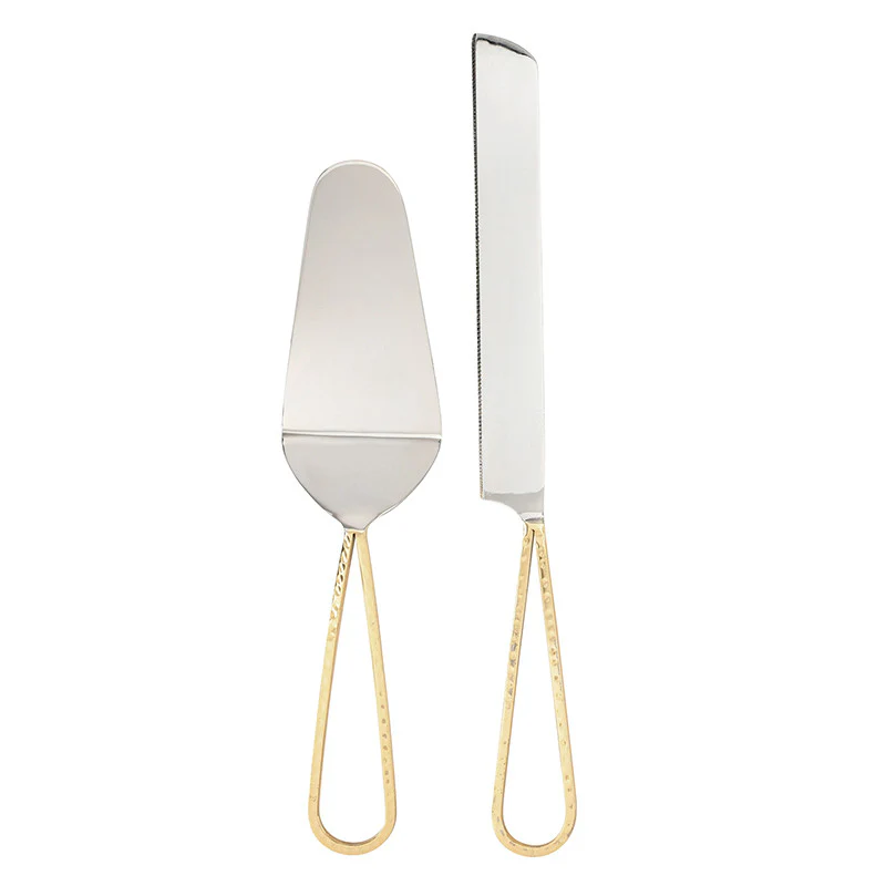 Gold Handle Cake Knive + Server - Image 2