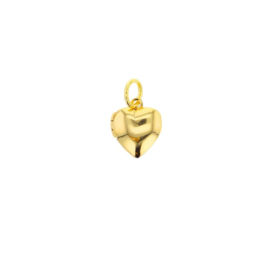 Gold Heart Locket Charm