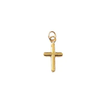 Gold Small Cross Charm