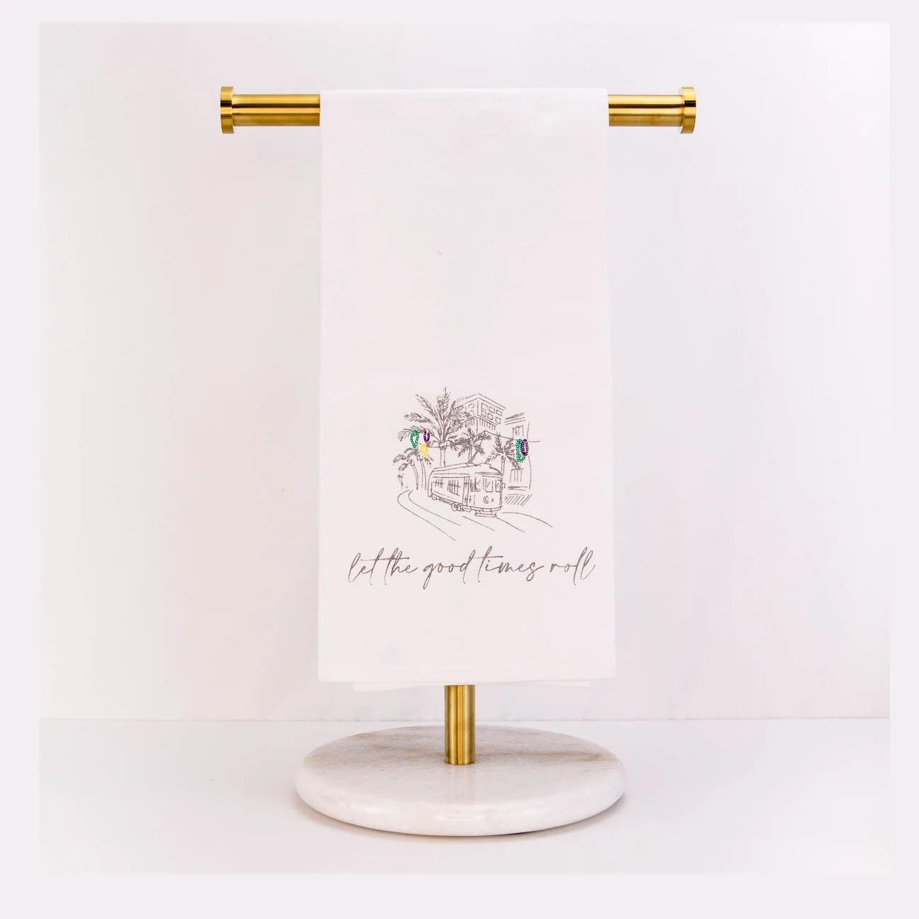 Good Times Roll Flour Sack Hand Towel
