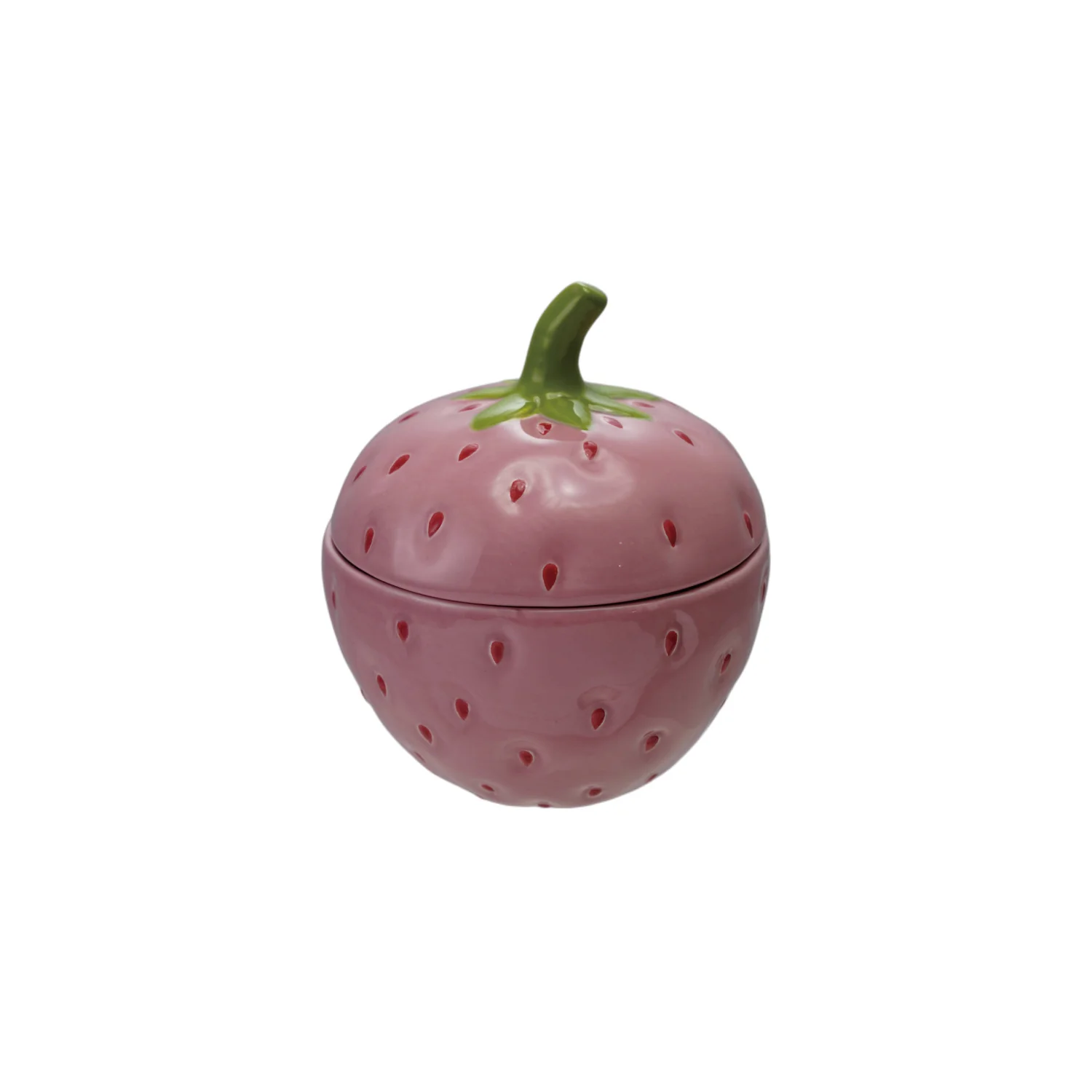 Hand Painted Ceramic Strawberry Jar - Image 2