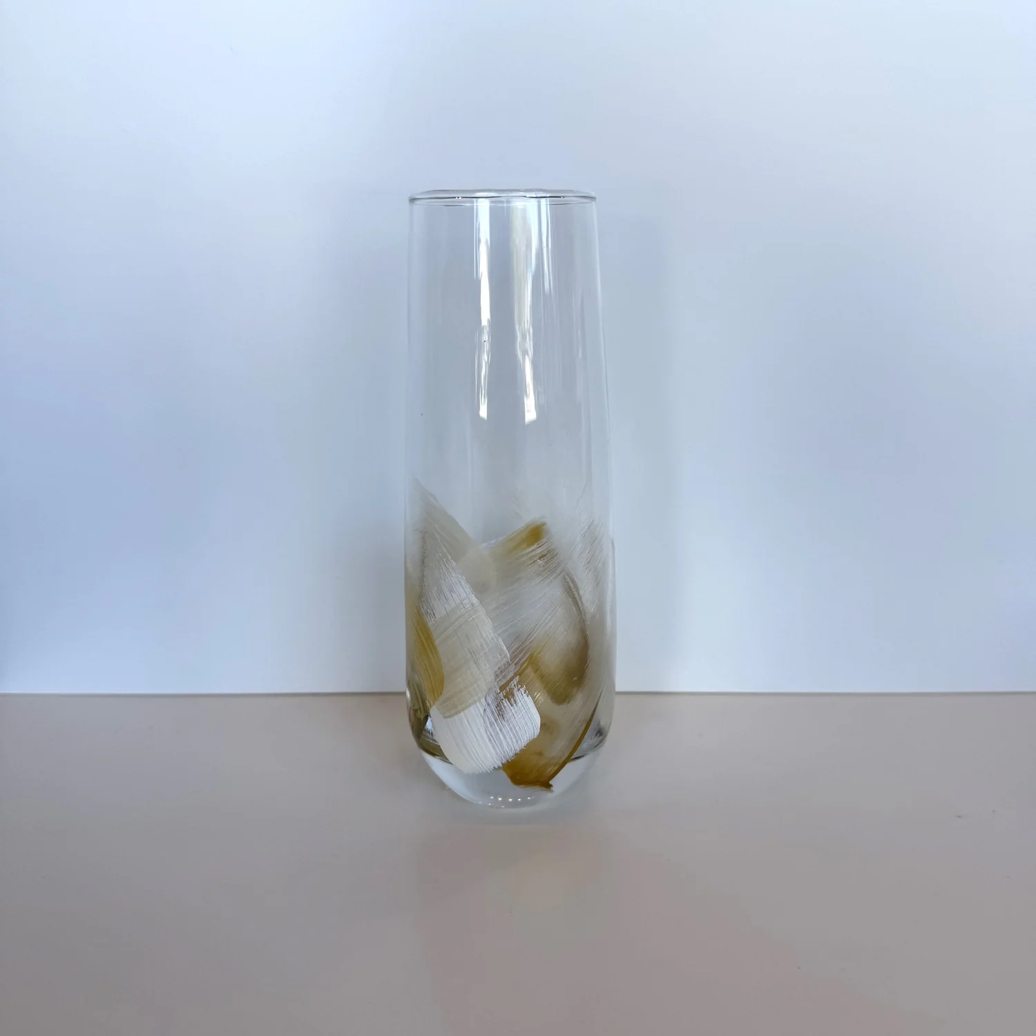 Hand-Painted Stemless Champagne Glass- Party