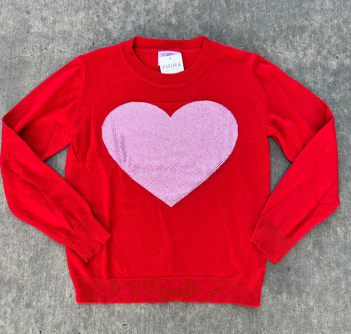 Heart Sweater Sparkle - S (FINAL SALE)