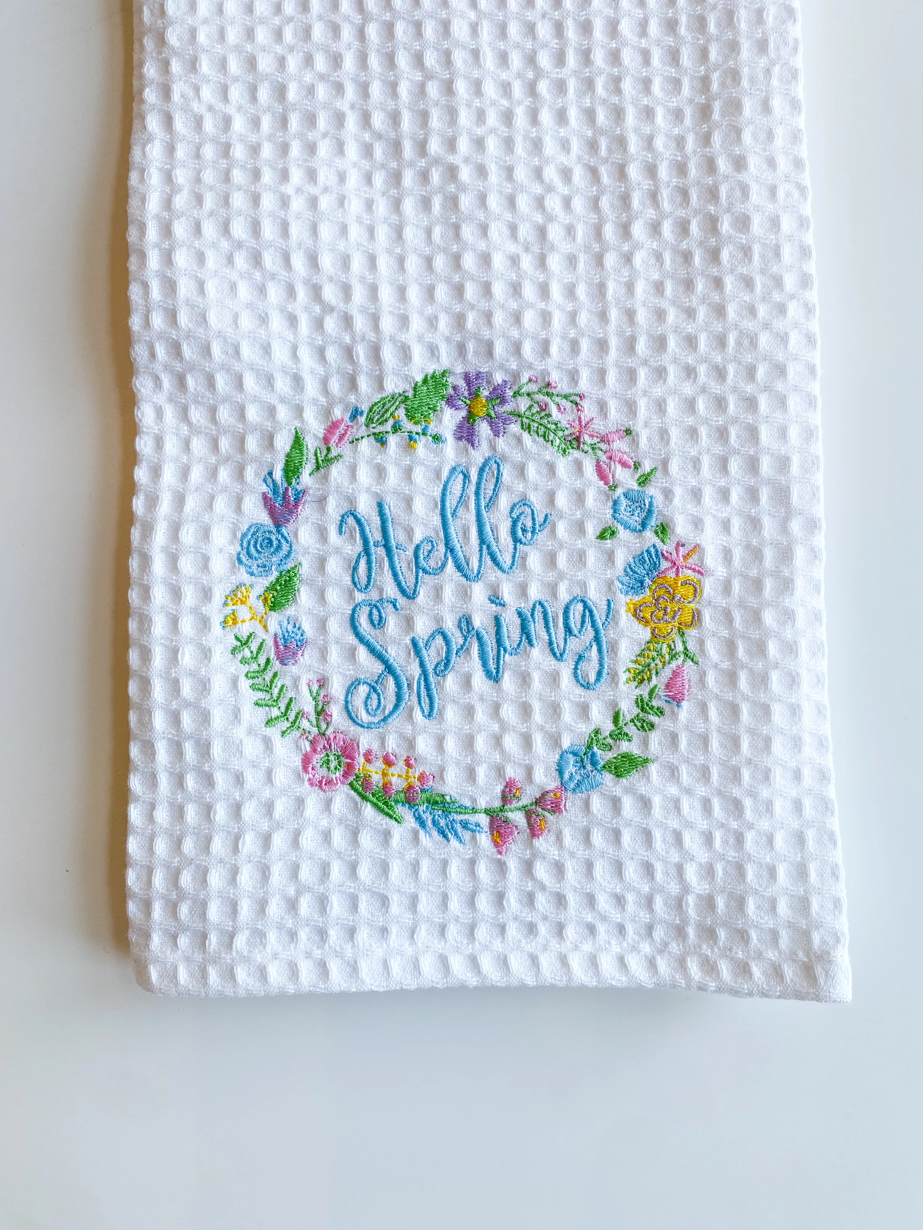 Hello Spring Waffle Towel - Image 2