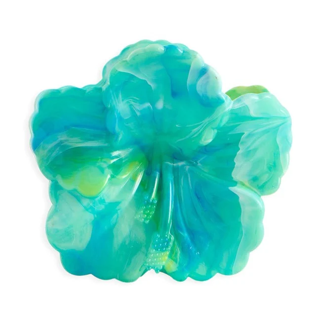 Hibiscus Claw Clip - Green