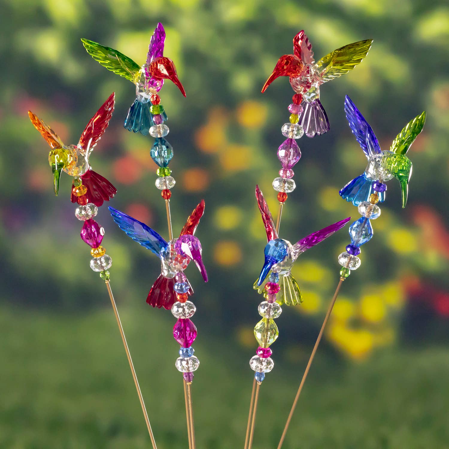 Hummingbird Garden Stake