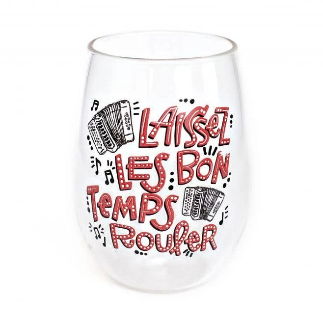 Laissez Les Bon Temps Rouler Stemless Wine Glass