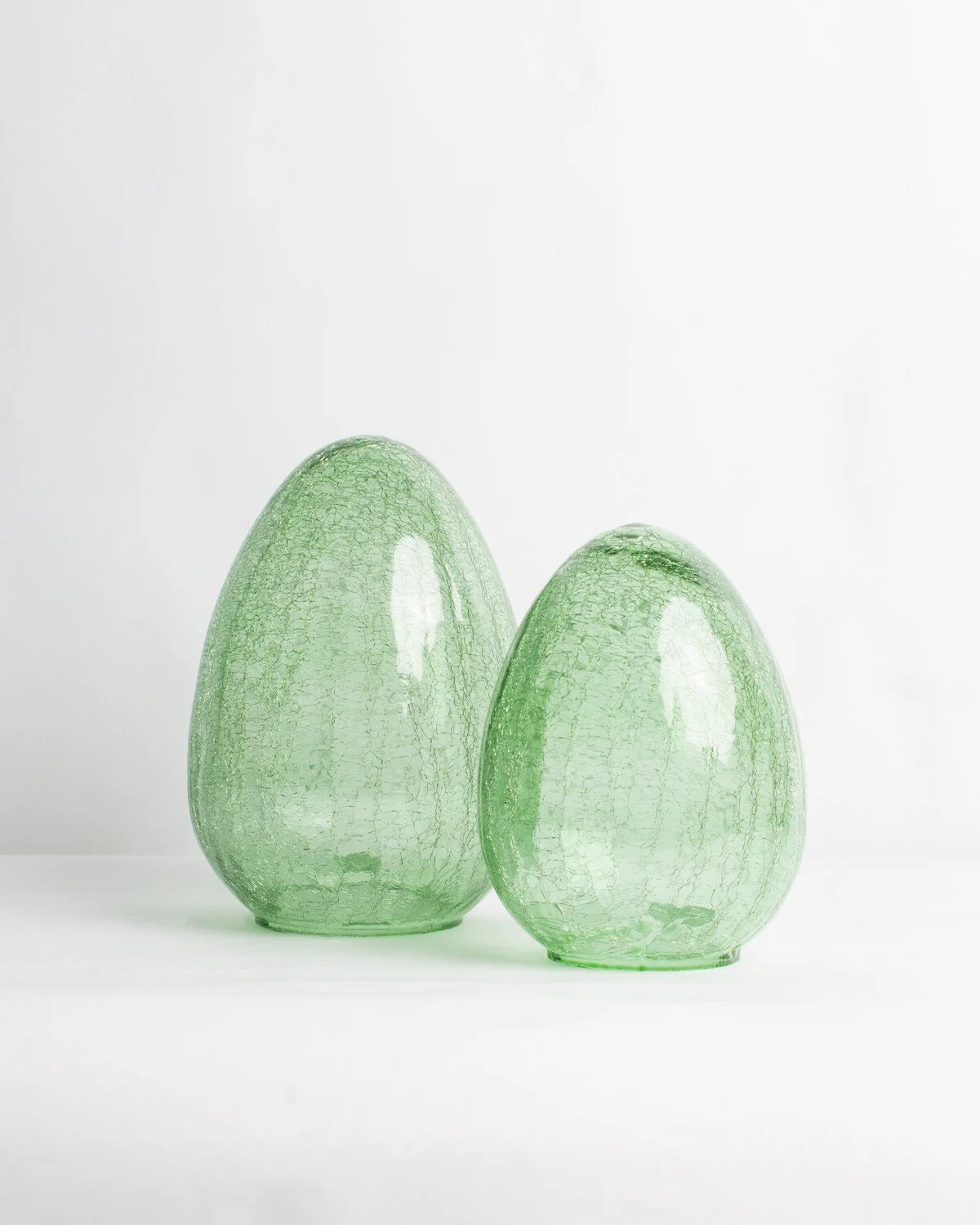 Large Amelia Glass Egg in Green 7x10 - Image 2